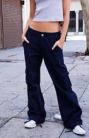 John Galt Navy Kimmy Low Rise Cargo Pants