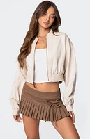 Edikted Zarria Cropped Bomber Jacket