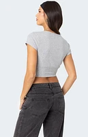 Edikted Deep V Neck Crop Top