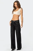 Edikted Summit Ruched Crop Top