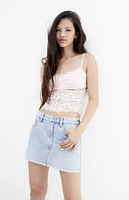 PacSun Medium Indigo Low-Rise Denim Mini Skirt