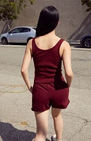 John Galt Burgundy Marissa Tank Top