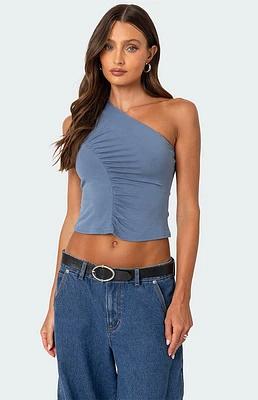 Edikted Ivy Ruched One Shoulder Top