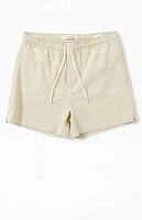 Pacsun Tan Sail Seersucker 4.5" Swim Trunks