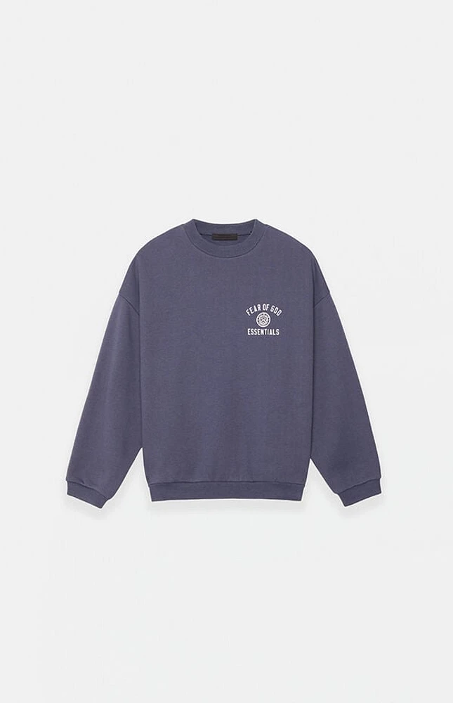 Fear of God Essentials Kids Marine University Fleece Crew Neck Sweatshirt