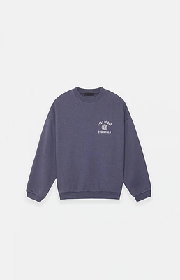 Fear of God Essentials Kids Marine University Fleece Crew Neck Sweatshirt