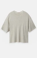 Fear of God Essentials Heather Stone Merino Wool Short Sleeve Knit T-Shirt
