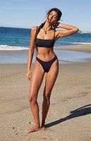 Pacsun Black Evy High Cut Bikini Bottom
