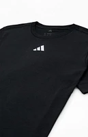 adidas Kids Embroidered Black Logo T-Shirt