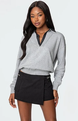 Edikted Rue Double Collared Sweater