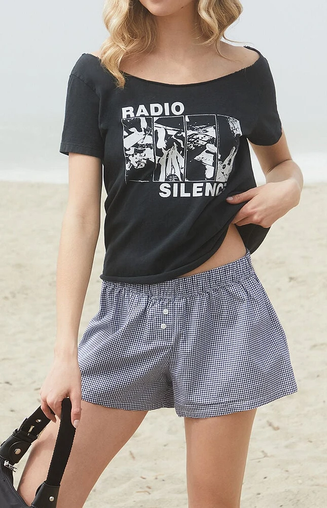 John Galt & White Gingham Keira Boxer Shorts
