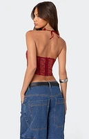 Edikted Chica Lace Halter Corset
