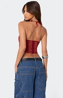 Edikted Chica Lace Halter Corset