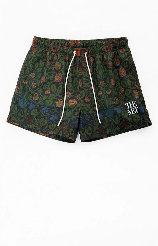 The Met x PacSun Floral 4.5" Swim Trunks