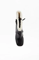 CIRCUS NY Women's Noah Faux Leather Lined Lug Sole Boots