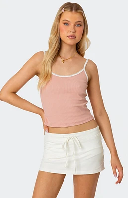 Edikted Franky Ribbed Contrast Tank Top