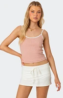 Edikted Franky Ribbed Contrast Tank Top