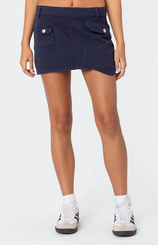 Edikted Asymmetric Pocket Mini Skirt