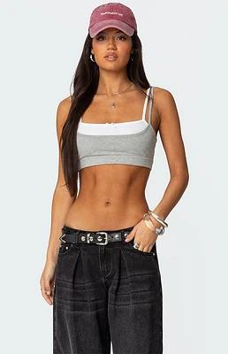 Edikted Gracie Layered Bra Top