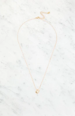 LA Hearts U Initial 14K Gold Plated Necklace