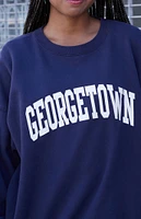 John Galt Navy Erica Georgetown Crew Neck Sweatshirt