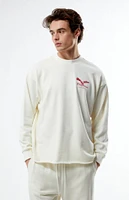 Budweiser By PacSun Eureka Raw Hem Crew Neck Sweatshirt