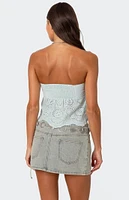 Edikted Scalloped Eyelet Tube Top