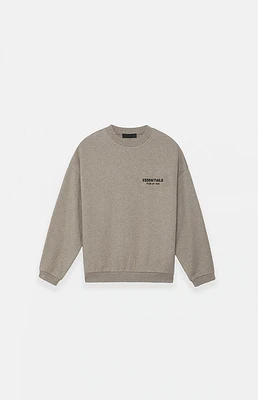 Fear of God Essentials Kids Heather Grey Fleece Crew Neck Sweatshirt