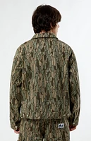 QUIET GOLF Bark Camo Bull Denim Jacket