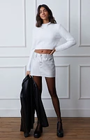 PacSun Foil Mid Rise Mini Skirt