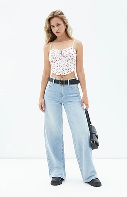 PacSun Jessie Light Indigo High Waisted Baggy Jeans