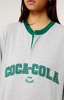 Coca-Cola By PacSun Vintage Quarter Snap Long Sleeve T-Shirt