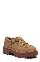 Timberland Women's Beige Nubuck Stone Street Buckle Mary Jane Shoes