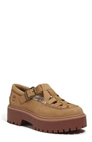 Timberland Women's Beige Nubuck Stone Street Buckle Mary Jane Shoes