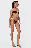 Edikted Leanna Contrast Cupped Bikini Top