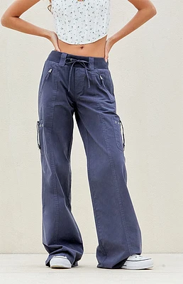 PacSun Navy Low Rise Baggy Flare Pants