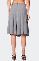 Edikted Ethel Side Slit Pleated Mini Skirt