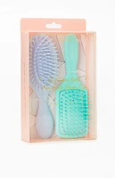 CELAVI 2 Pack Mini Pastel Hair Brushes