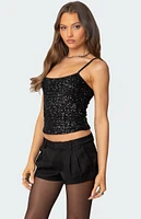 Edikted Celene Sequin Tank Top