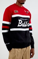 Mitchell & Ness Head Coach Chicago Bulls Crew Neck Sweatshirt