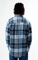 Tommy Jeans Brushed Navy Flannel Long Sleeve Shirt