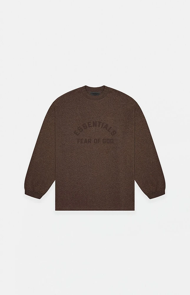 Kids Fear of God Essentials Heather Wood Long Sleeve T-Shirt