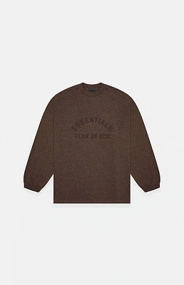 Kids Fear of God Essentials Heather Wood Long Sleeve T-Shirt