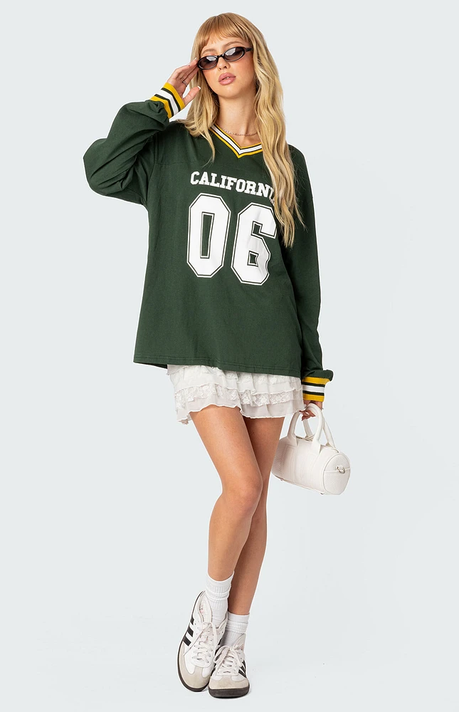 Edikted Cali Oversized Baseball T-Shirt