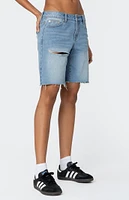 Edikted Riptide Denim Bermuda Shorts