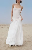 John Galt Pink & White Striped Bow Skylar Tank Top