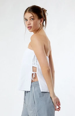Lace-Up Bow Tube Top