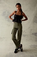 PacSun Olive Cargo Dad Pants