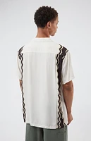 PacSun ZigZag Striped Woven Camp Shirt