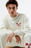 Budweiser By PacSun Eureka Raw Hem Crew Neck Sweatshirt